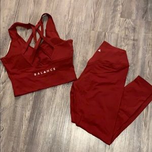 Longer tanktop bra with cropped leggings